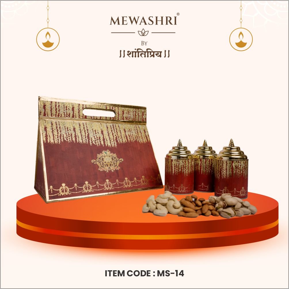 Mewashri Festive Dry Fruit Gift Pack (705g) | MS14 | Kaju & Badam